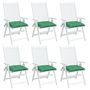 Voir la diapositive 4 : VIDAXL Coussins de chaise lot de 6 vert 40x40x7 cm tissu oxford
