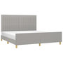 Voir la diapositive 3 : VIDAXL Cadre de lit sans matelas gris clair 160x200 cm tissu