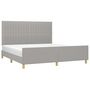 Voir la diapositive 3 : VIDAXL Cadre de lit sans matelas gris clair 160x200 cm tissu