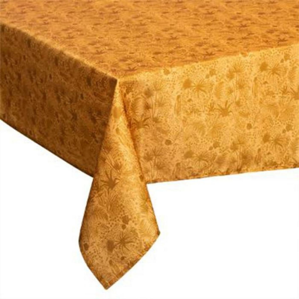 ATMOSPHERA Nappe Antitache à Motifs  Tropikal  140x240cm Ocre