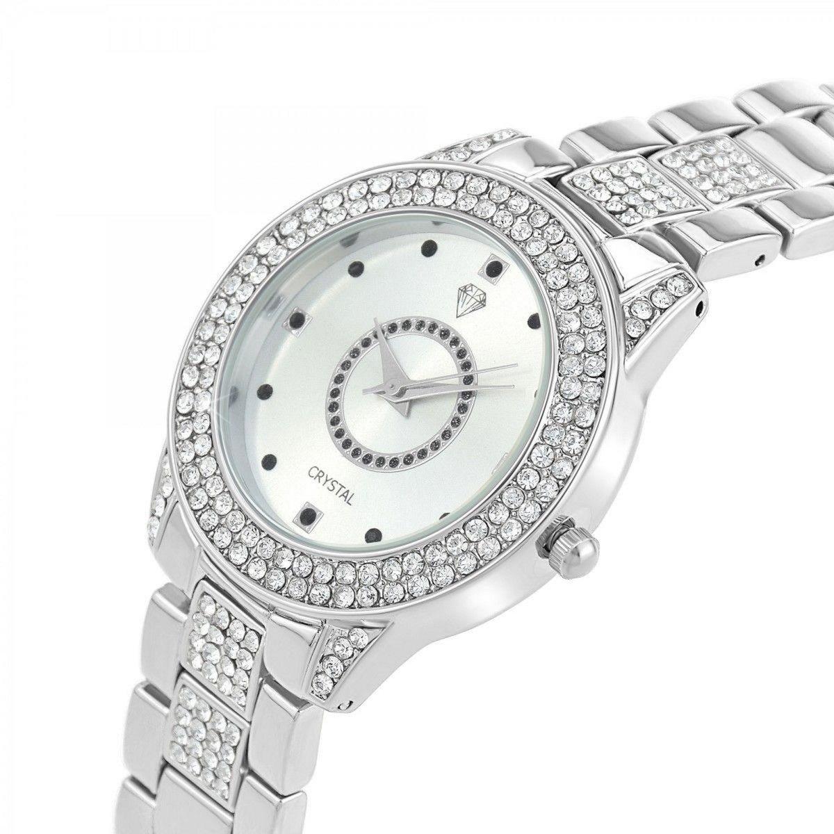 SC CRYSTAL Montre Enora élégante ornée de Cristaux scintillants par SC Crystal