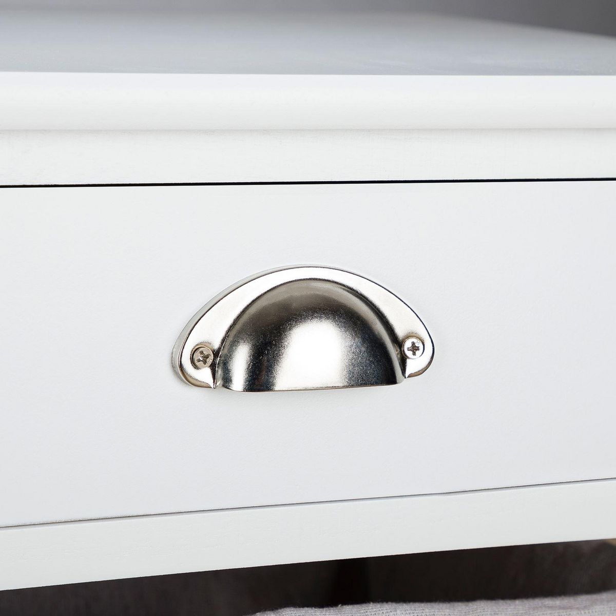 IDIMEX Table de chevet RAVEO avec 1 tiroir et 2 paniers, en bois lasuré