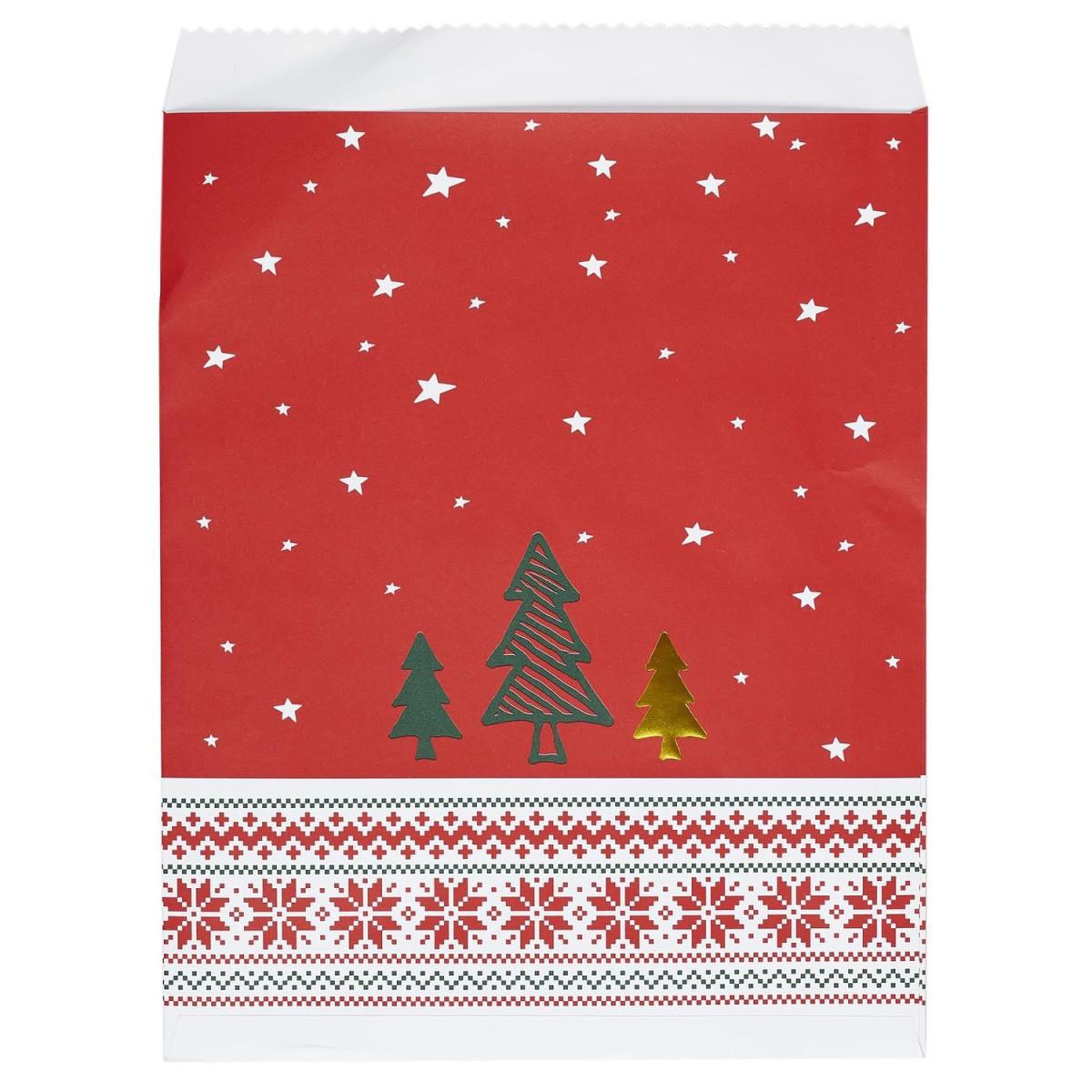 Voir la diapositive 2 : PARTY TIME Lot de 4 pochettes cadeaux  noël  30cm multicolore
