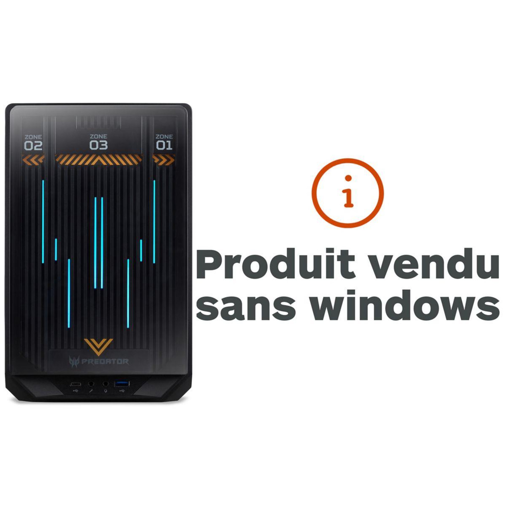 Voir la diapositive 1 : ACER PC Gamer Predator Orion X POX-955 Sans OS