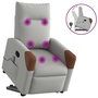 Voir la diapositive 1 : VIDAXL Fauteuil de massage inclinable gris nuage tissu