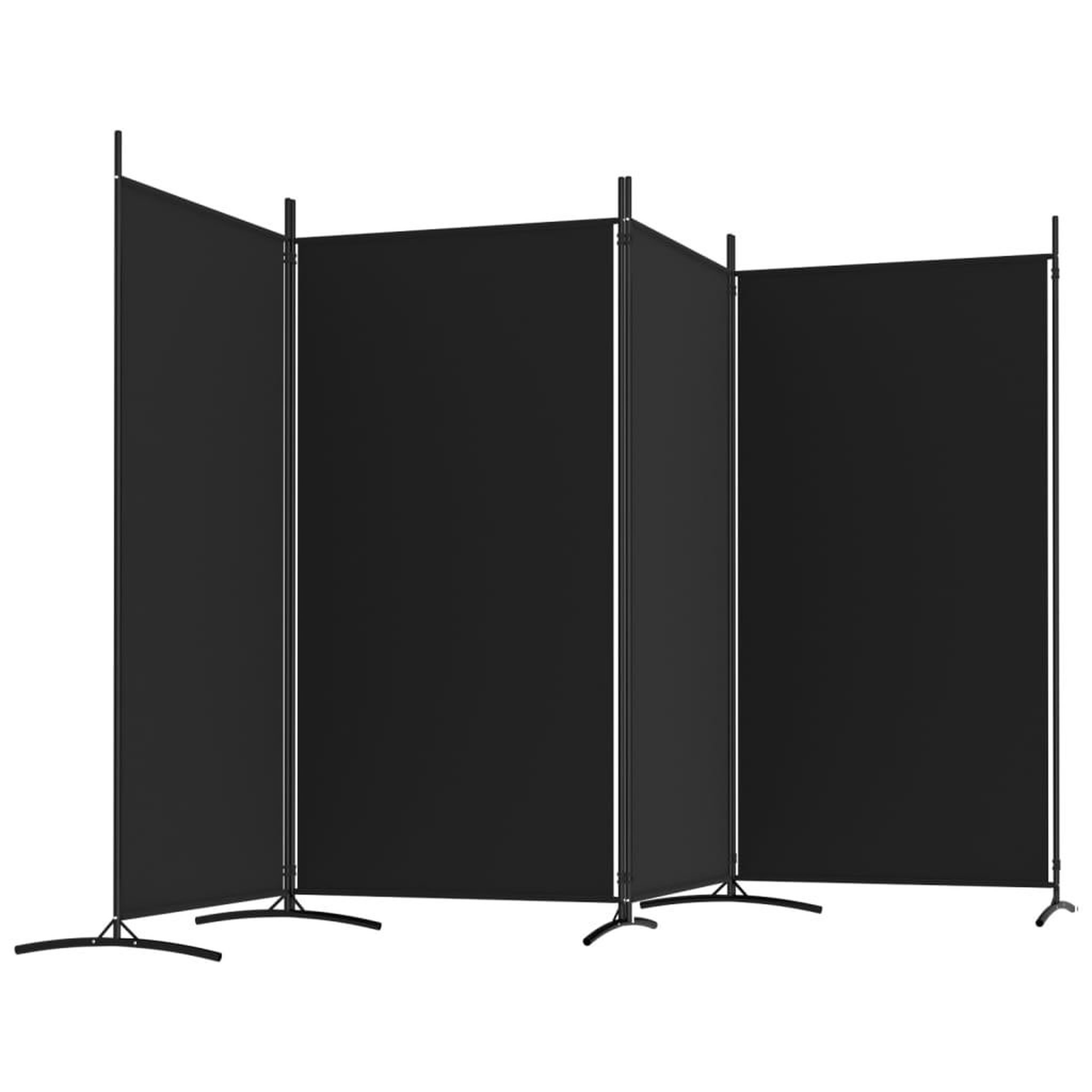 Voir la diapositive 5 : VIDAXL Cloison de separation 4 panneaux Noir 346x180 cm Tissu