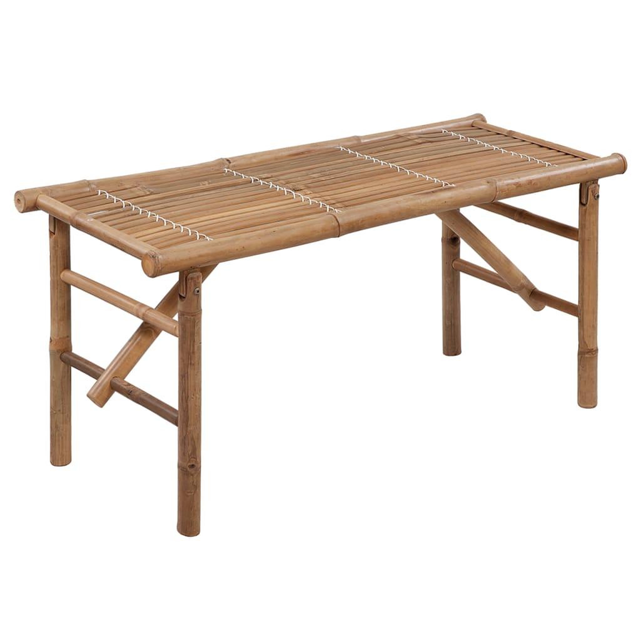 Voir la diapositive 2 : VIDAXL Banc de jardin pliable avec coussin 118 cm Bambou