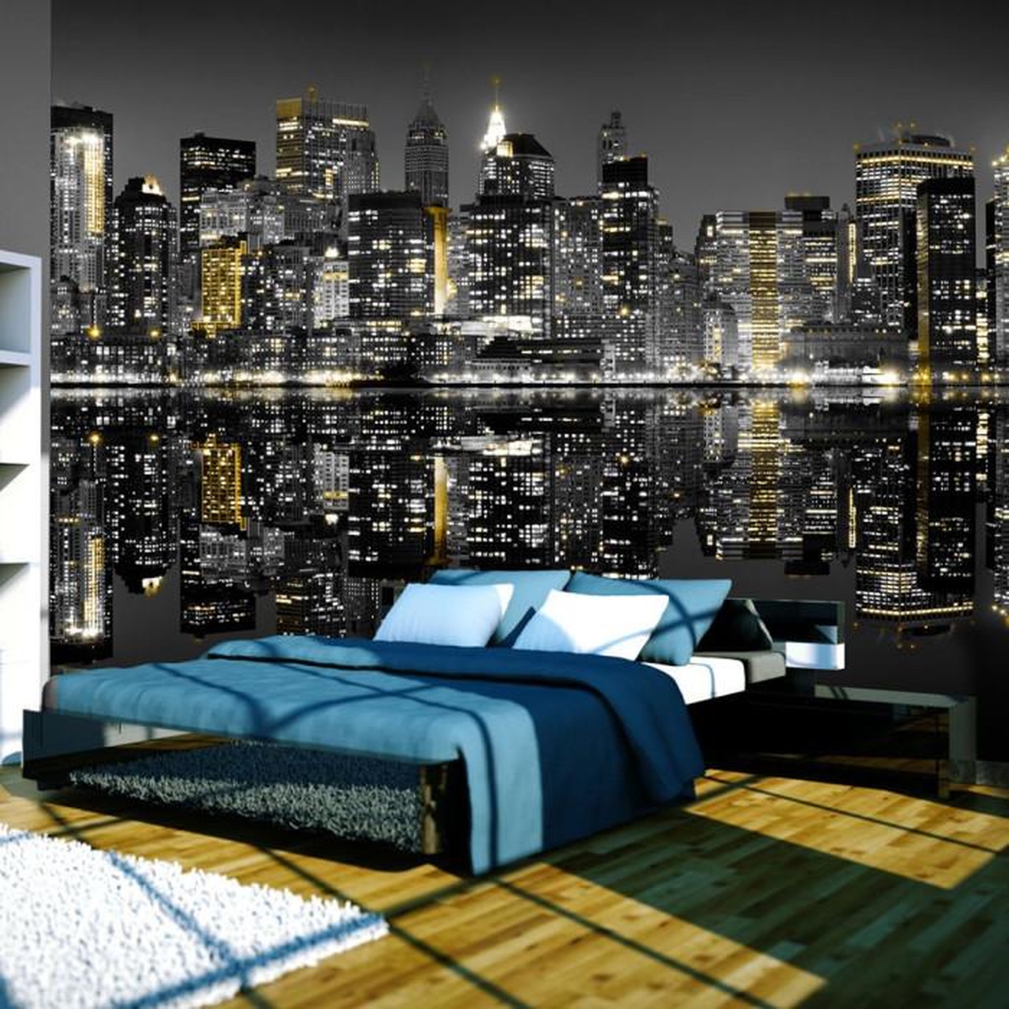 Paris Prix Papier Peint  New York Or & Argent. Coloris disponibles : Multicolore