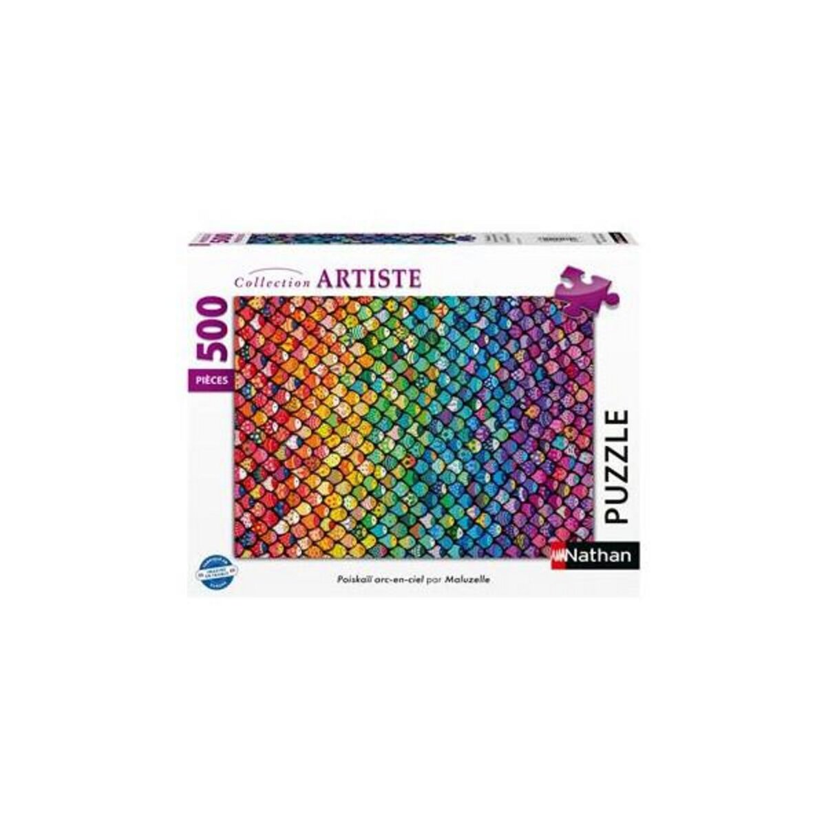 Nathan Puzzle 500 pièces Nathan Poiskaïï arc-en-ciel par Maluzelle