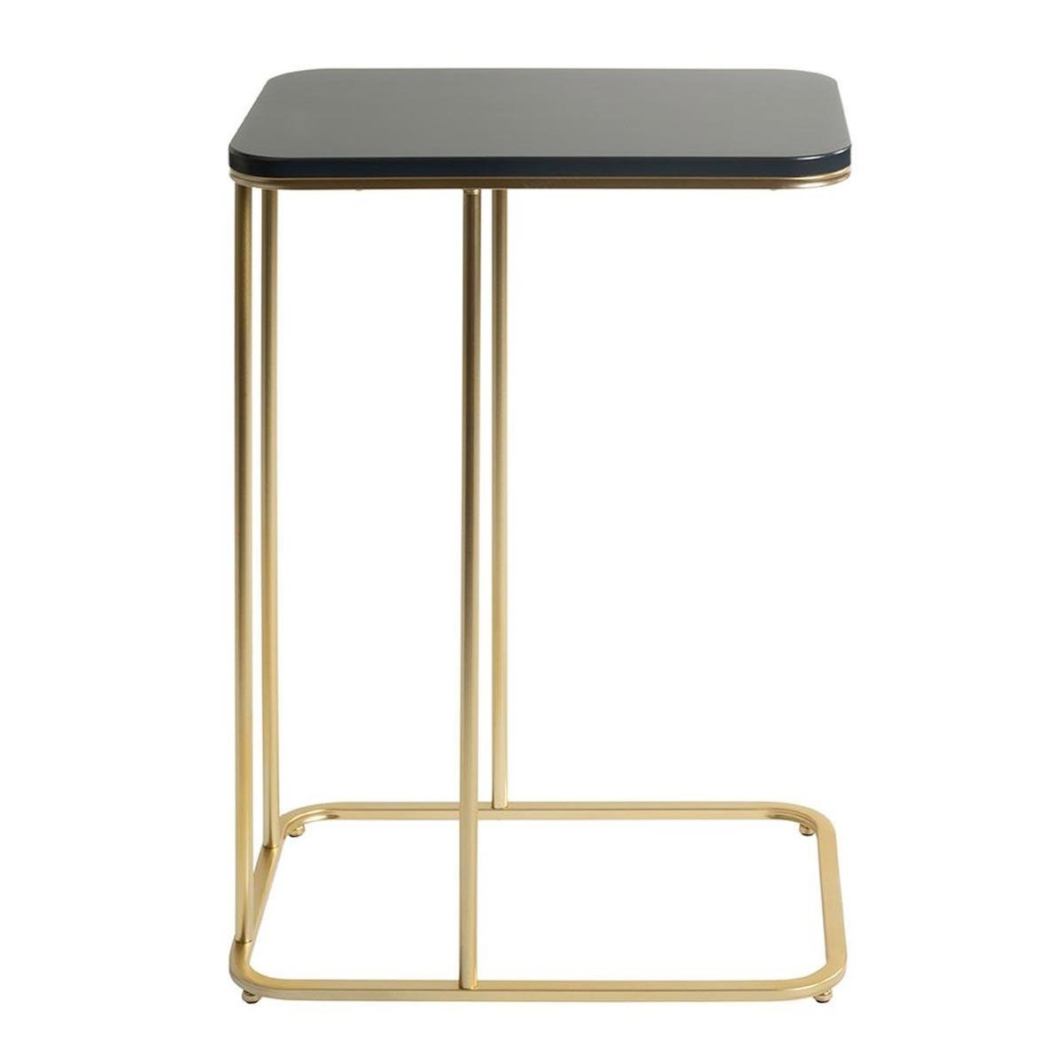 Paris Prix Table d'Appoint Design  Alba  67cm Noir & Or