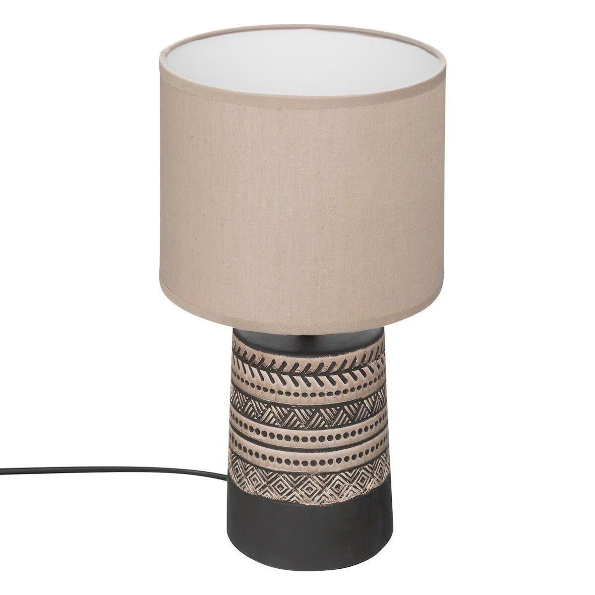 ATMOSPHERA Lampe à Poser en Terre Cuite  Lee  34cm Marron