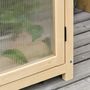 Voir la diapositive 6 : OUTSUNNY Mini serre de jardin 2 niveaux dim. 62L x 63l x 82H cm porte et panneau toit ouvrant bois sapin traité polycarbonate