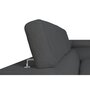 Canapé d'angle droit convertible 5 places tissu pieds bois noir MARIUS 