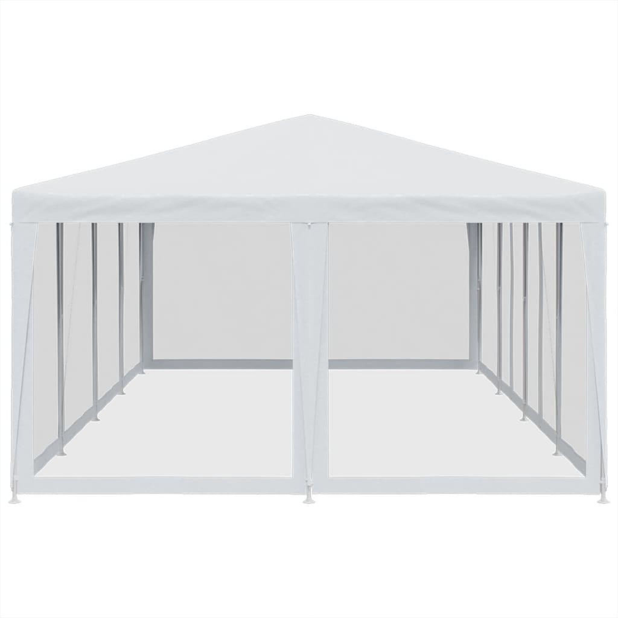 Voir la diapositive 4 : VIDAXL Tente de fete avec 12parois laterales en maille blanc 8x4m PEHD
