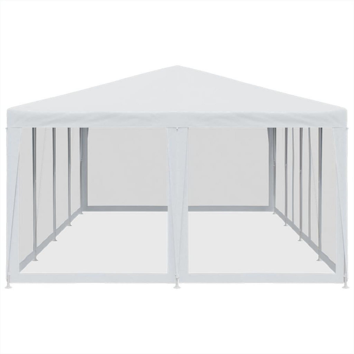 VIDAXL Tente de fete avec 12parois laterales en maille blanc 8x4m PEHD
