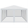 Voir la diapositive 4 : VIDAXL Tente de fete avec 12parois laterales en maille blanc 8x4m PEHD
