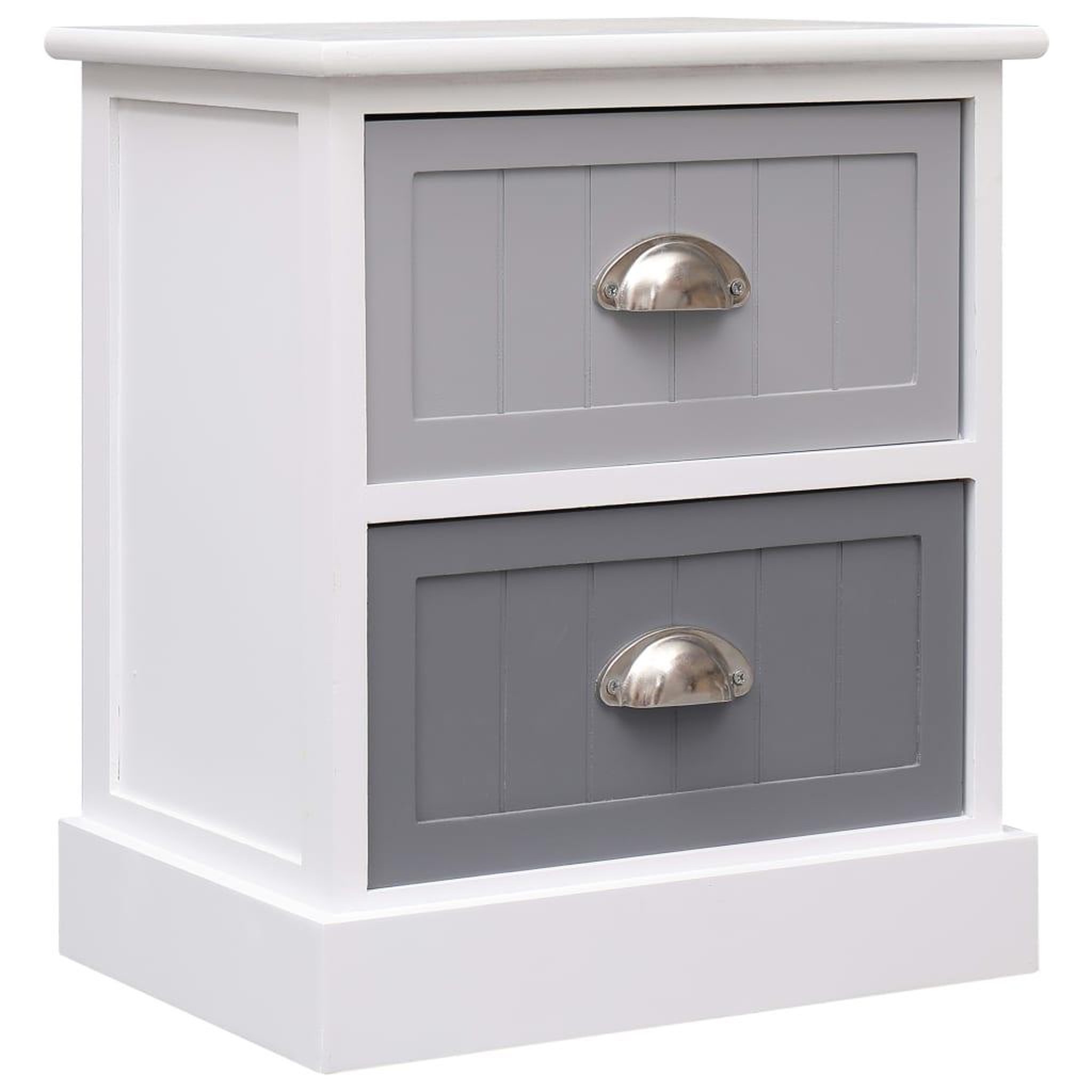 Voir la diapositive 2 : VIDAXL Tables de chevet 2 pcs Gris 38x28x45 cm Bois