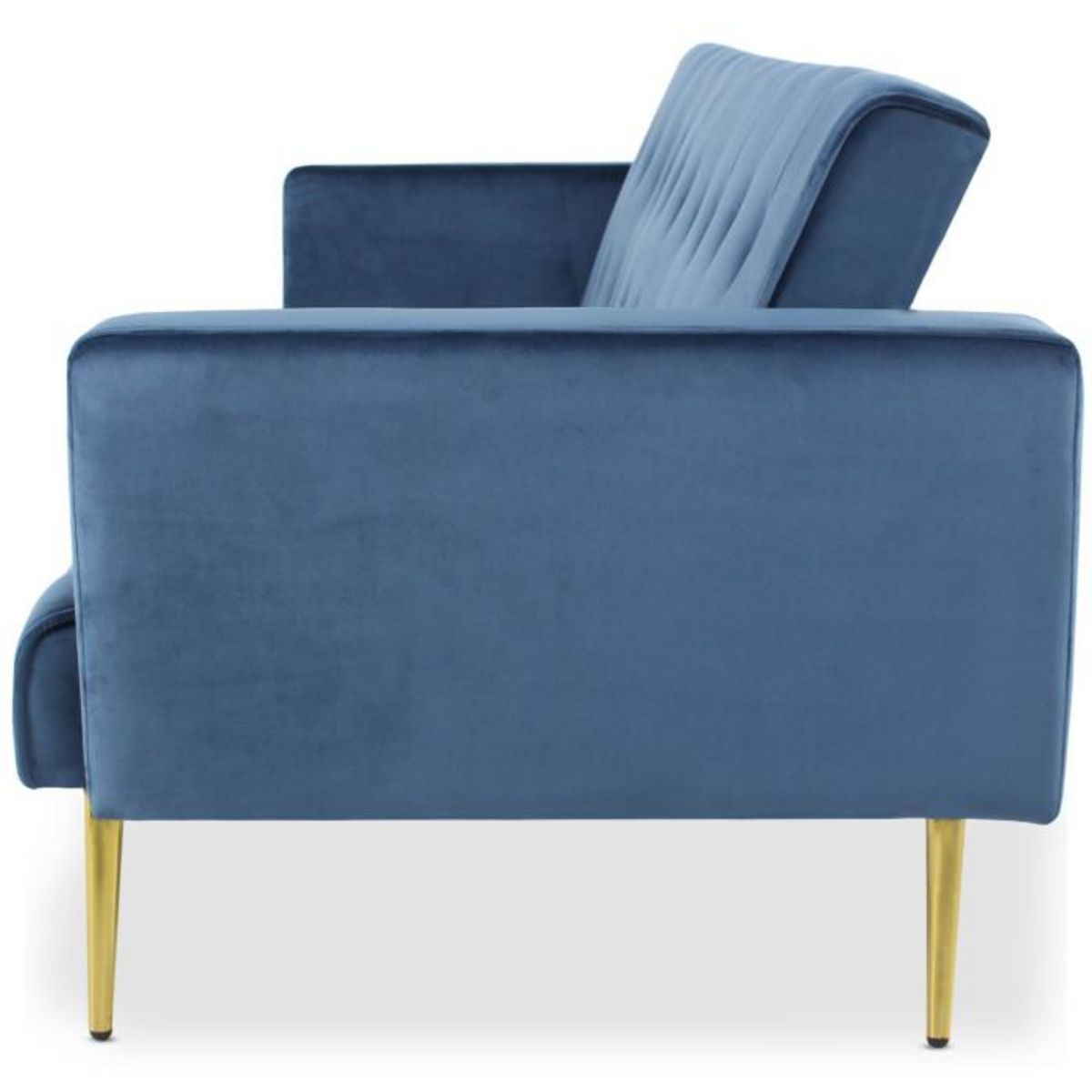 Paris Prix Canapé Convertible Velours  Tybio  191cm Bleu