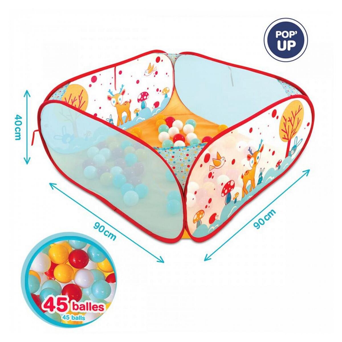 LUDI Aire d'éveil pop-up lapin