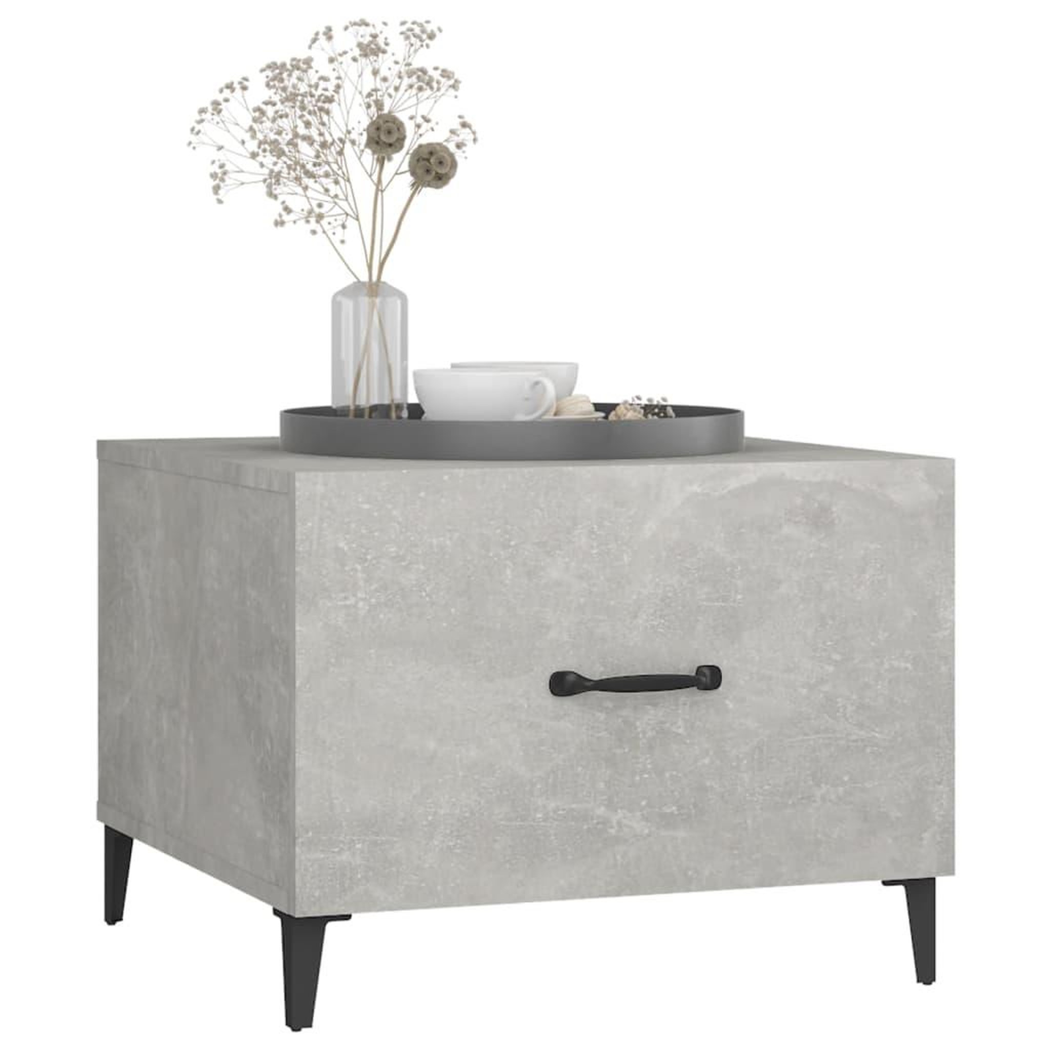Voir la diapositive 4 : VIDAXL Tables basses avec pieds en metal 2 pcs Gris beton 50x50x40 cm