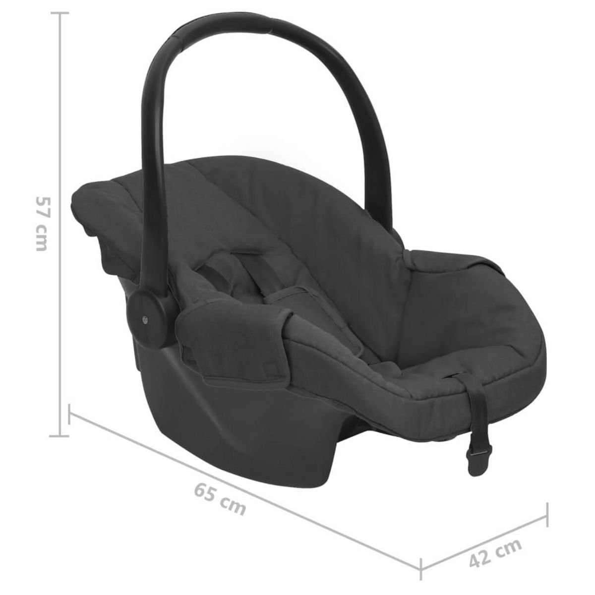 VIDAXL Siege d'auto pour bebe Anthracite 42x65x57 cm