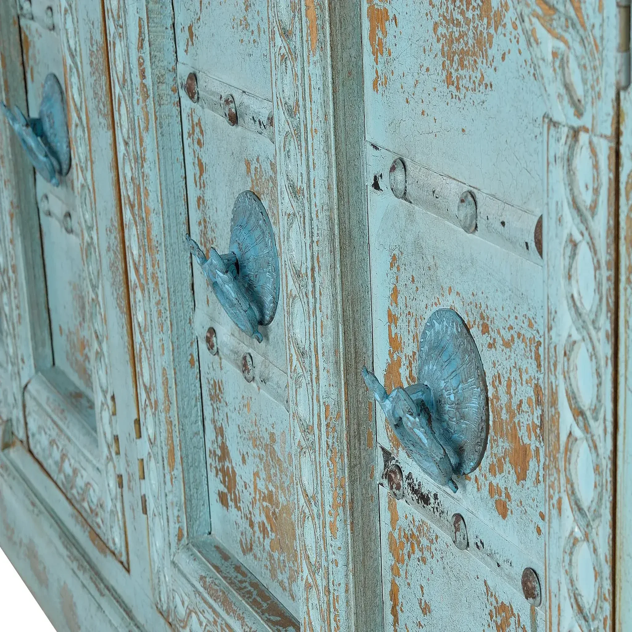Voir la diapositive 3 : GINER Y COLOMER SL Buffet en bois de manguier 190cm style artisanal ethnique