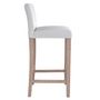 Voir la diapositive 2 : Rendez vous déco Lot de 2 chaises de bar en tissu gris foncé et pieds en bois 75 cm - Havane
