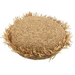Paris Prix Coussin Déco Rond  Raphia  62cm Naturel