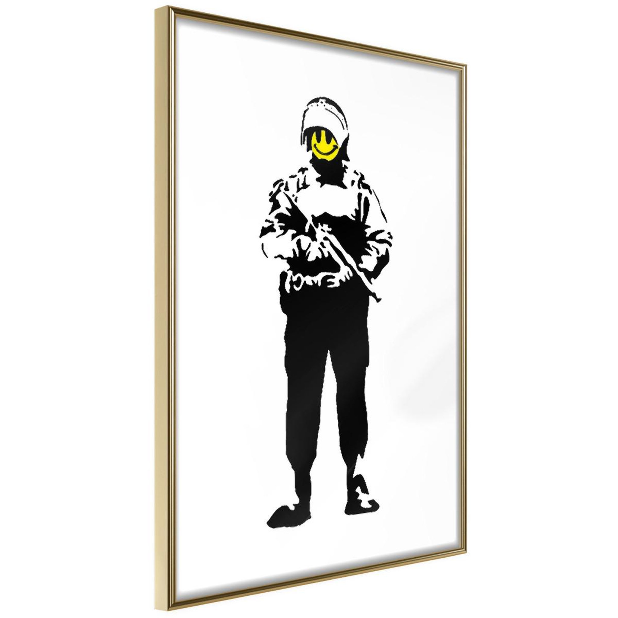 Paris Prix Affiche murale encadrée  banksy smiling copper