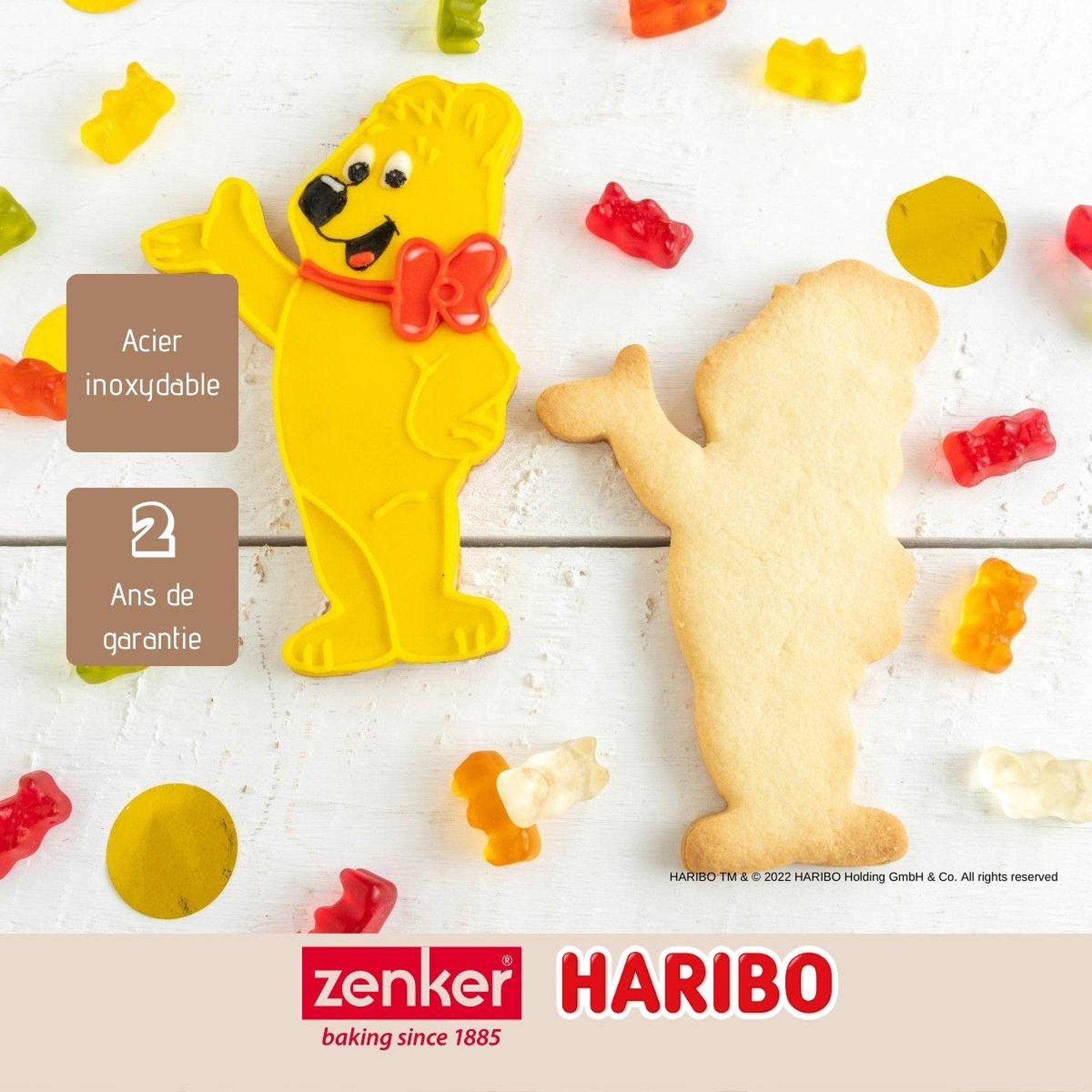 Voir la diapositive 4 : ZENKER Lot de 3 emporte-pièces oursons en inox zenker haribo
