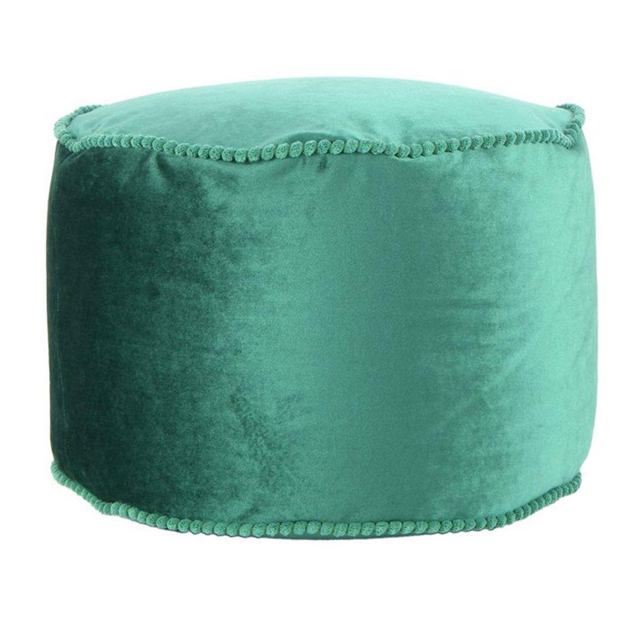 Voir la diapositive 1 : Paris Prix Pouf rond en velours  taj mahal  47cm vert