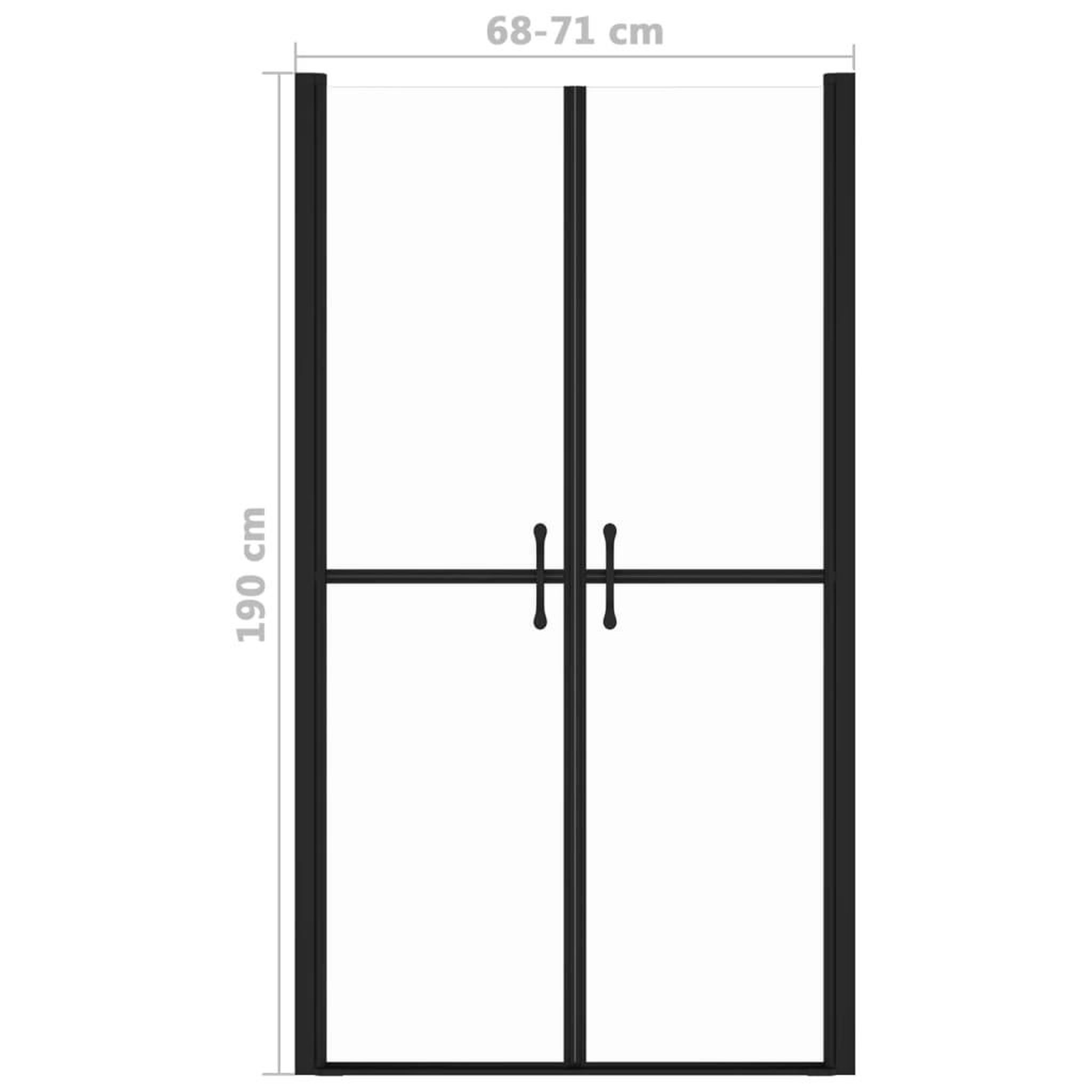 Voir la diapositive 6 : VIDAXL Porte de douche ESG transparent (68-71)x190 cm