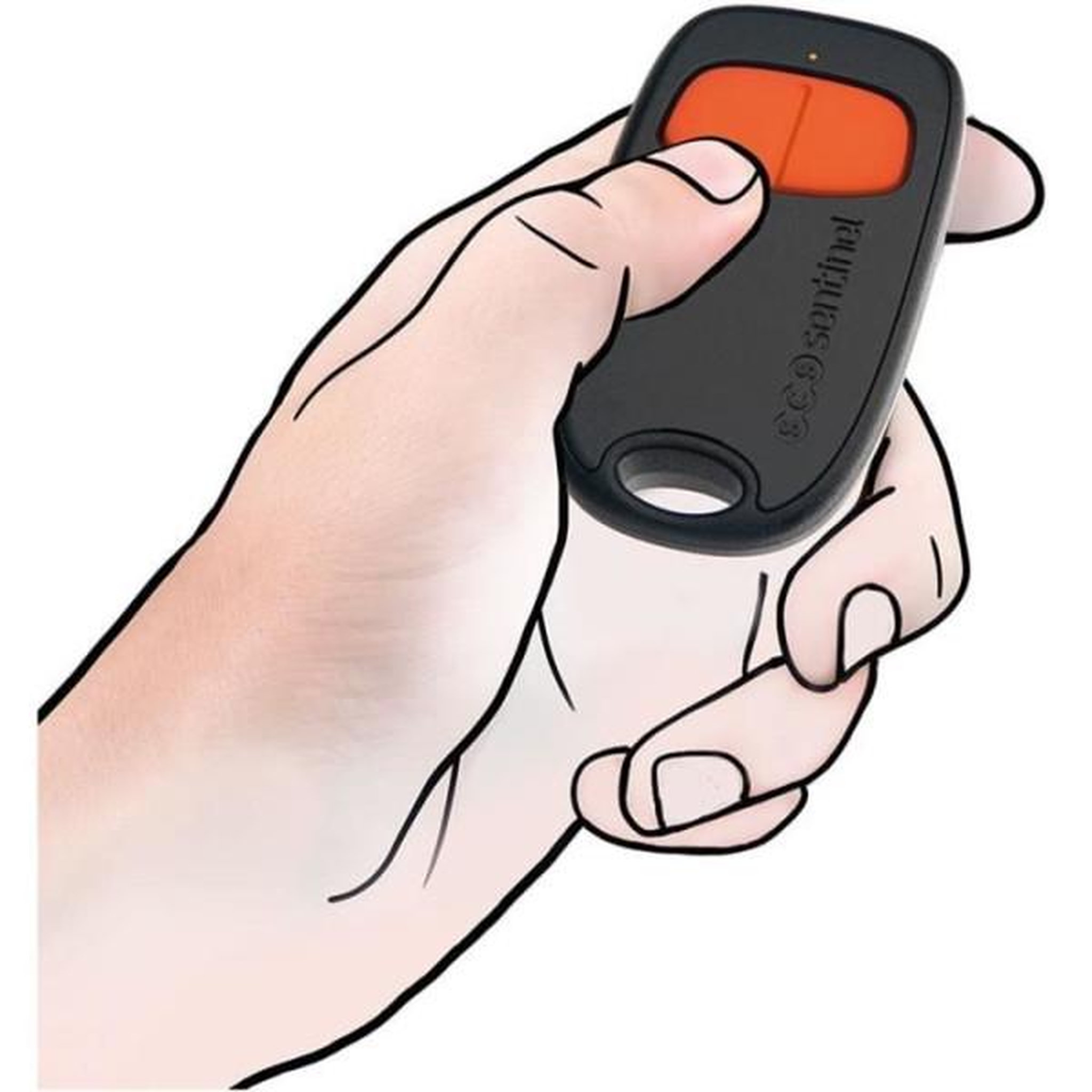 Voir la diapositive 5 : SCS SENTINEL Télécommande 2 canaux - SCS SENTINEL - SimplyControl - Orange, portée 40m, fréquence 433.92 MHz, pile lithium CR2032 incluse
