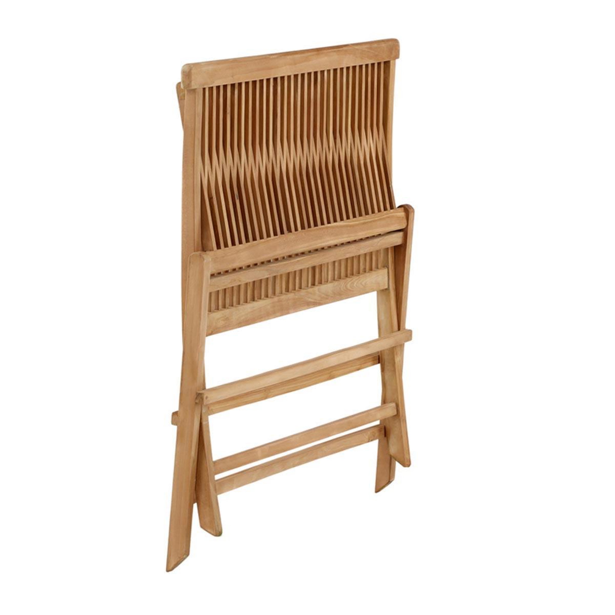 Voir la diapositive 4 : Paris Prix Banc de jardin pliable en teck  ghana  100cm naturel