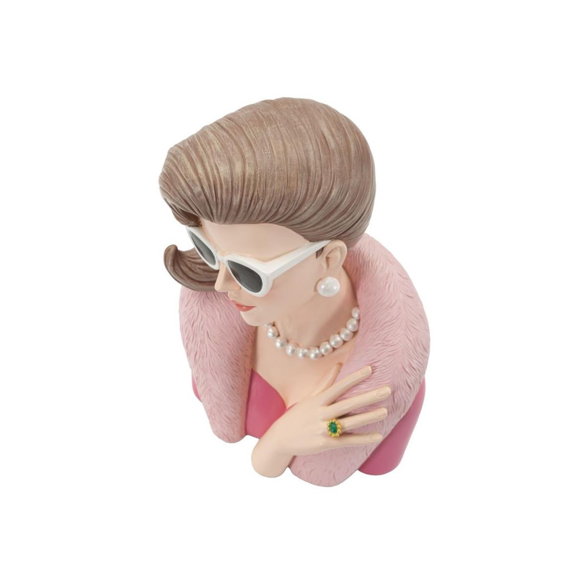Voir la diapositive 3 : Paris Prix Statuette déco femme  diva paris  28cm rose