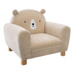 Atmosphera Kids Fauteuil enfant design bois Ours - Beige