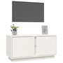 Voir la diapositive 4 : VIDAXL Meuble TV Blanc 80x35x40,5 cm Bois de pin massif