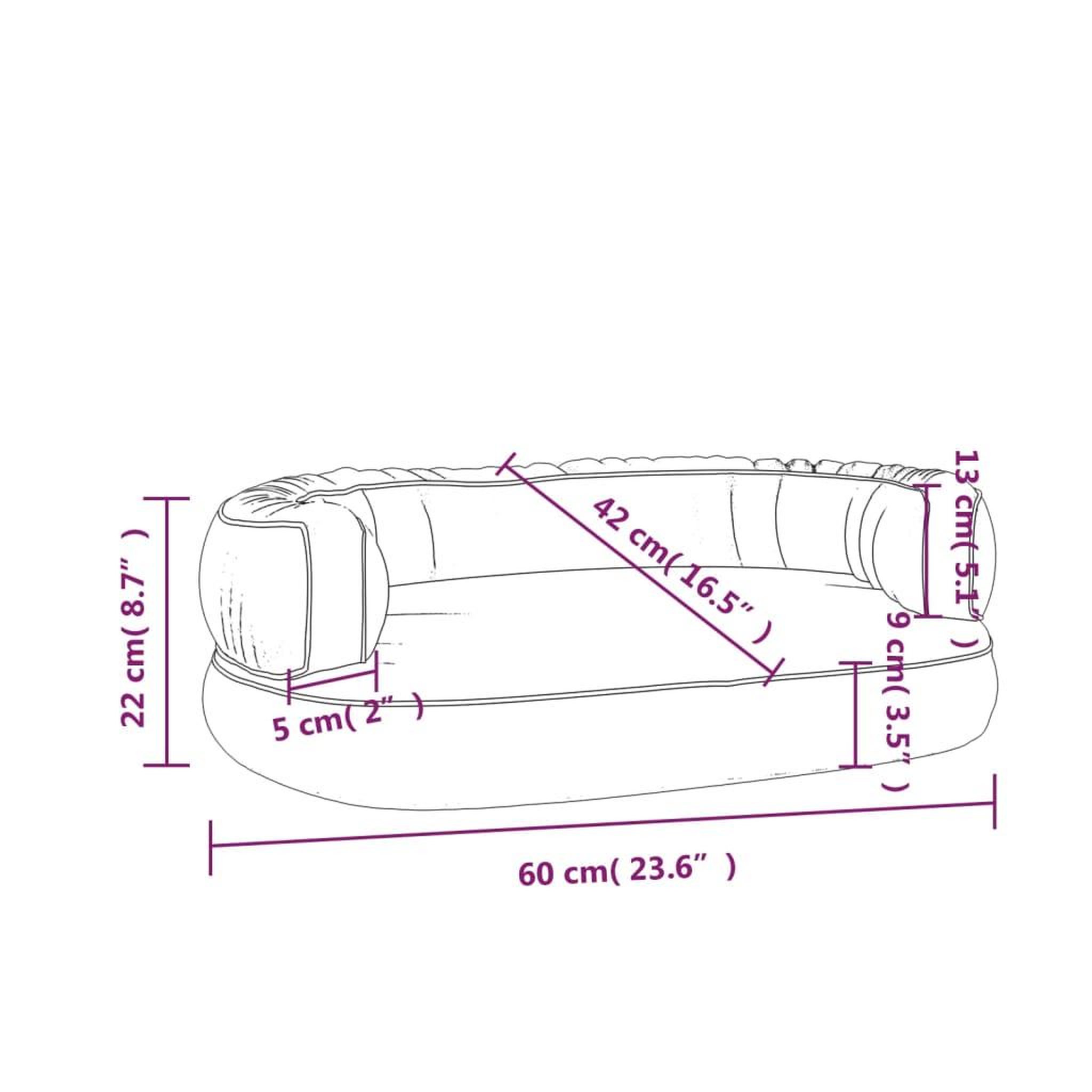 Voir la diapositive 6 : VIDAXL Lit pour chien ergonomique Mousse Bleu fonce 60x42cm Similicuir