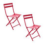 Voir la diapositive 1 : HESPERIDE Lot de 2 chaises de jardin pliables en métal Greensboro