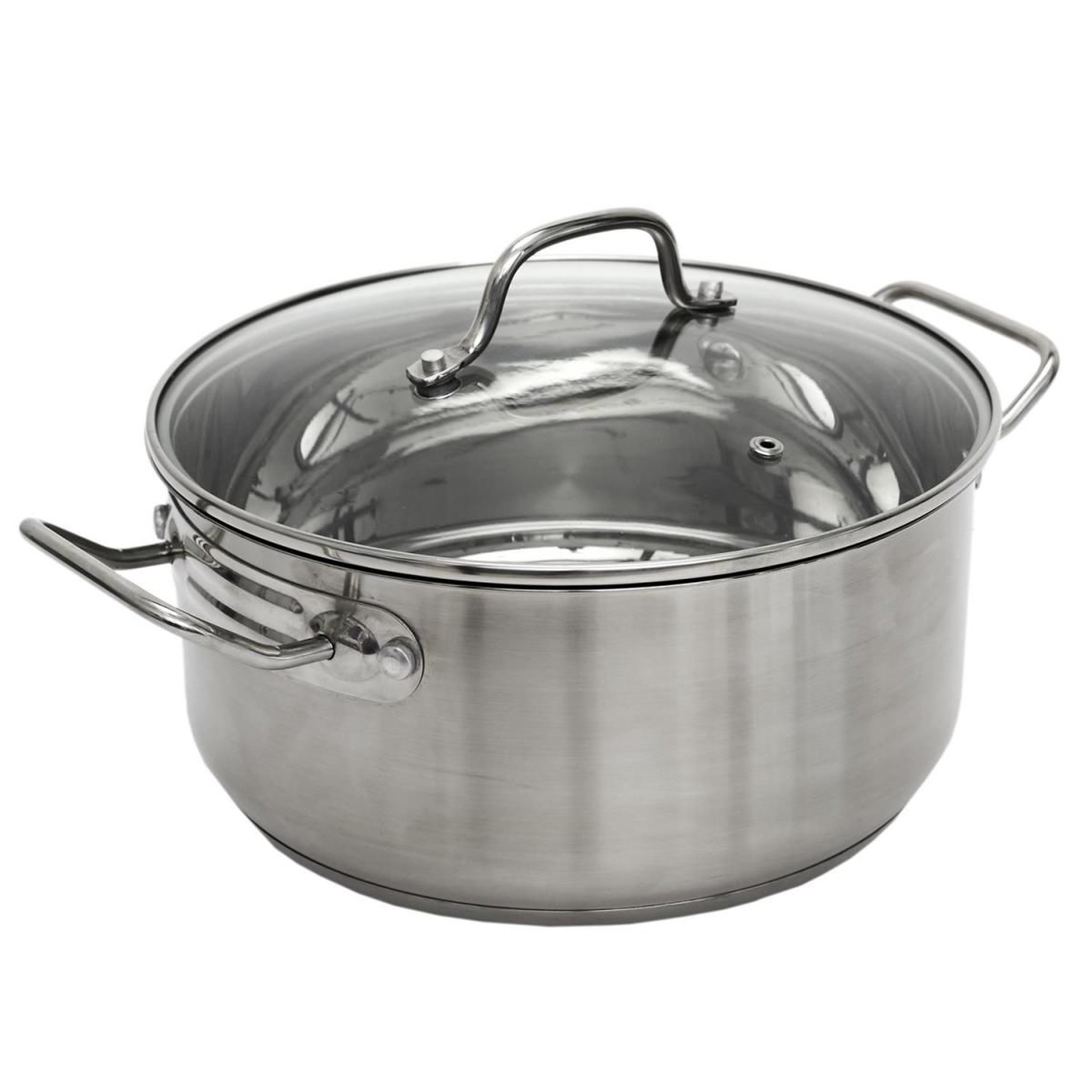 COOK CONCEPT Faitout avec couvercle en verre  inox  28cm argent