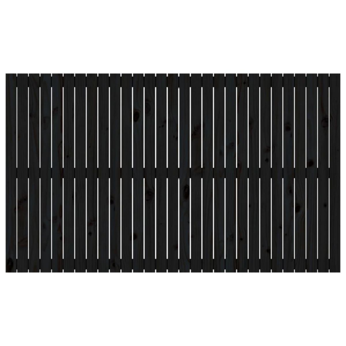 VIDAXL Tete de lit murale Noir 185x3x110 cm Bois massif de pin