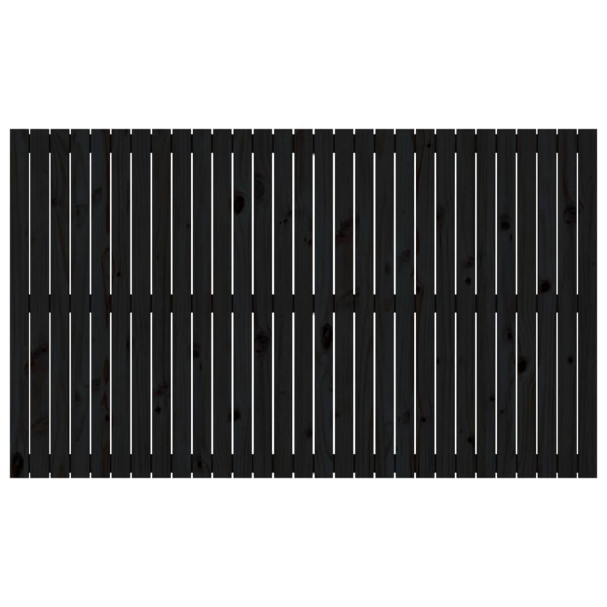 VIDAXL Tete de lit murale Noir 185x3x110 cm Bois massif de pin