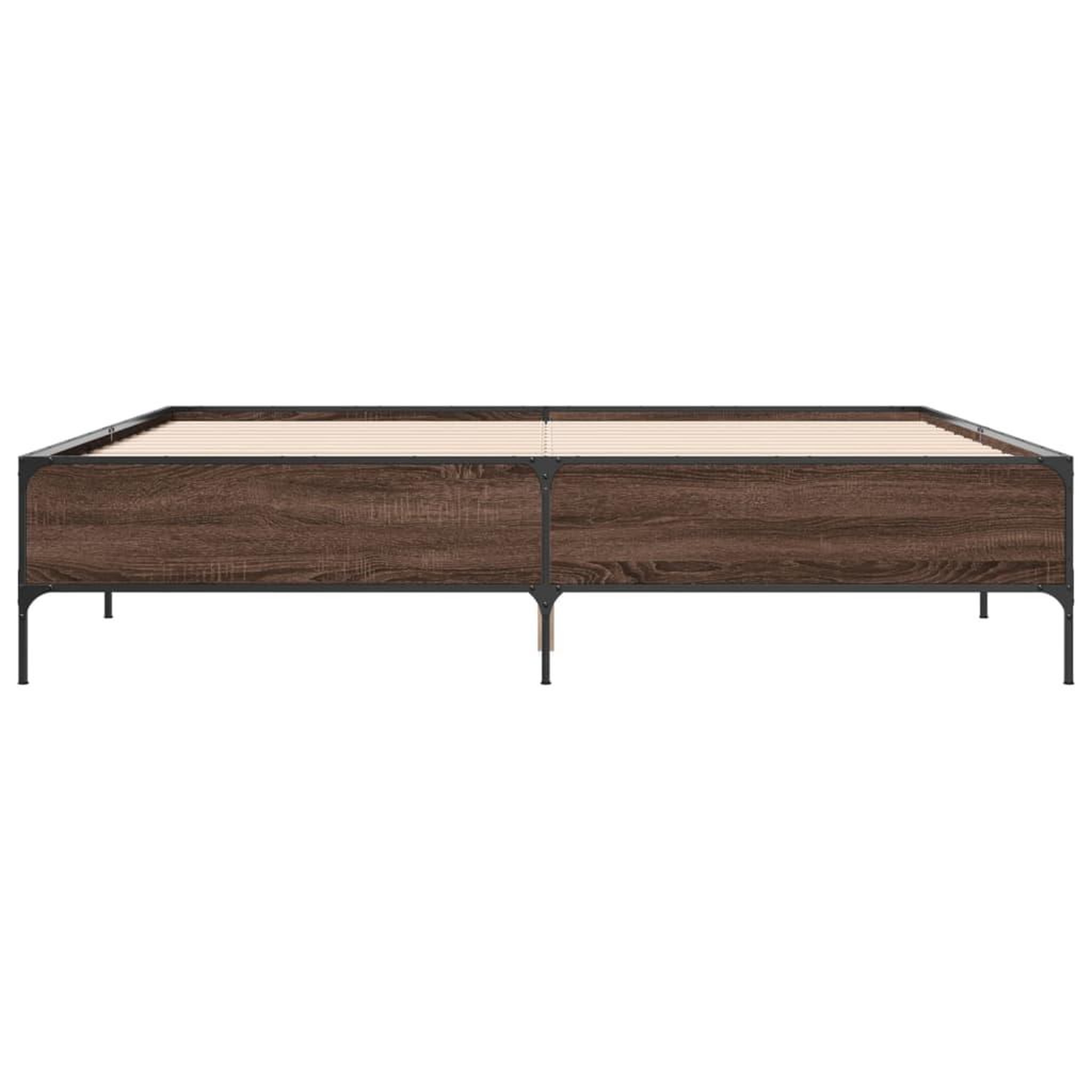 Voir la diapositive 4 : VIDAXL Cadre de lit sans matelas chene marron 180x200 cm