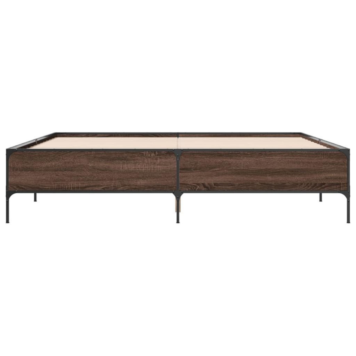 VIDAXL Cadre de lit sans matelas chene marron 180x200 cm