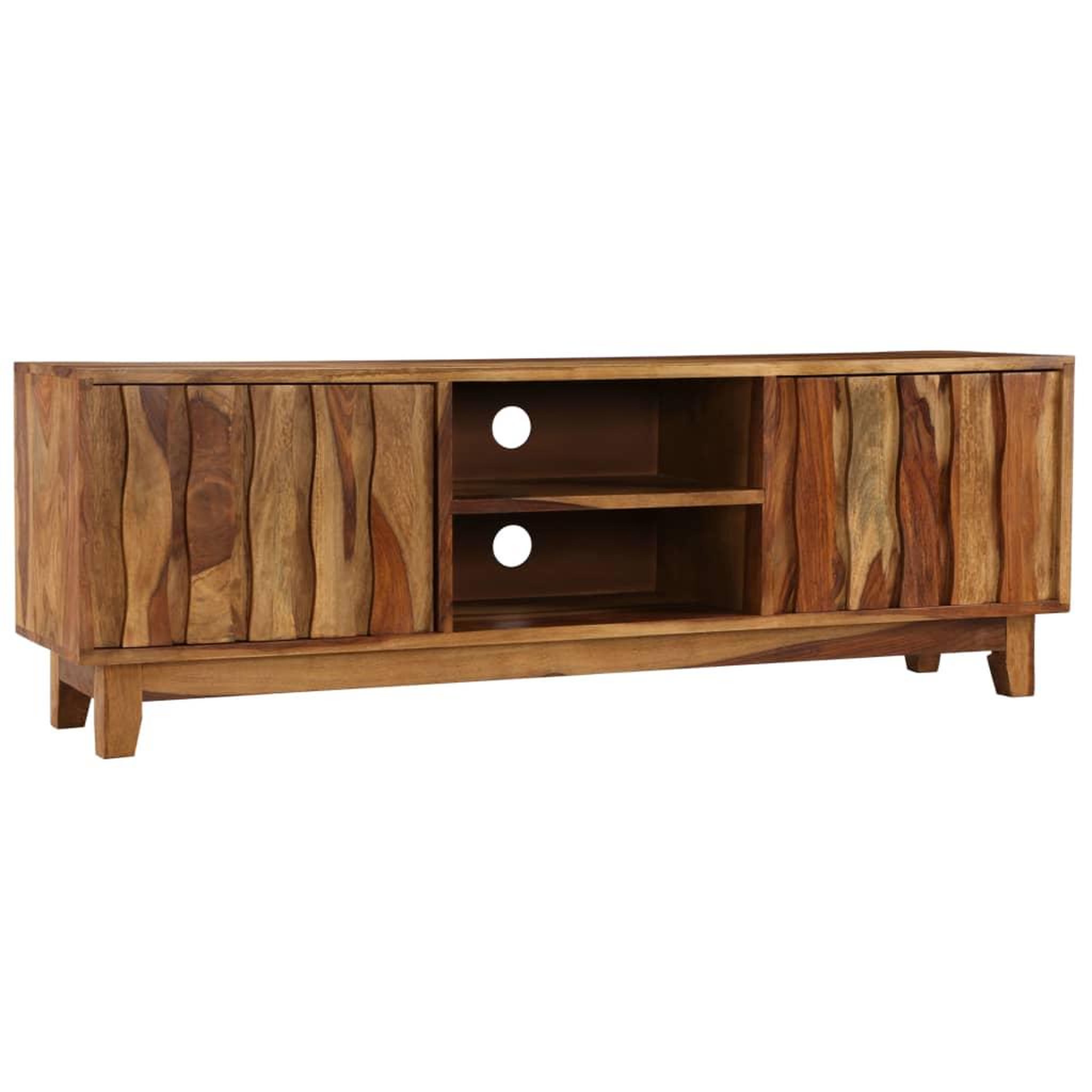 Voir la diapositive 3 : VIDAXL Meuble TV Bois massif de Sesham 118 x 30 x 40 cm