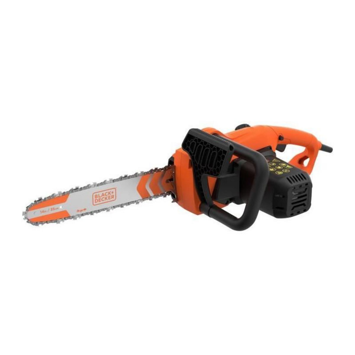 Black et Decker Tronçonneuse Filaire - BLACK+DECKER - BECS1835-QS - 1800 W - 35 cm - Tendeur de chaîne sans outil