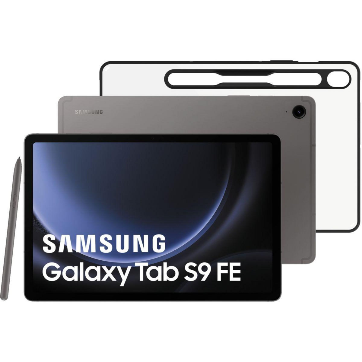 Samsung Tablette Android Pack S9FE 128Go + Coque Transparente