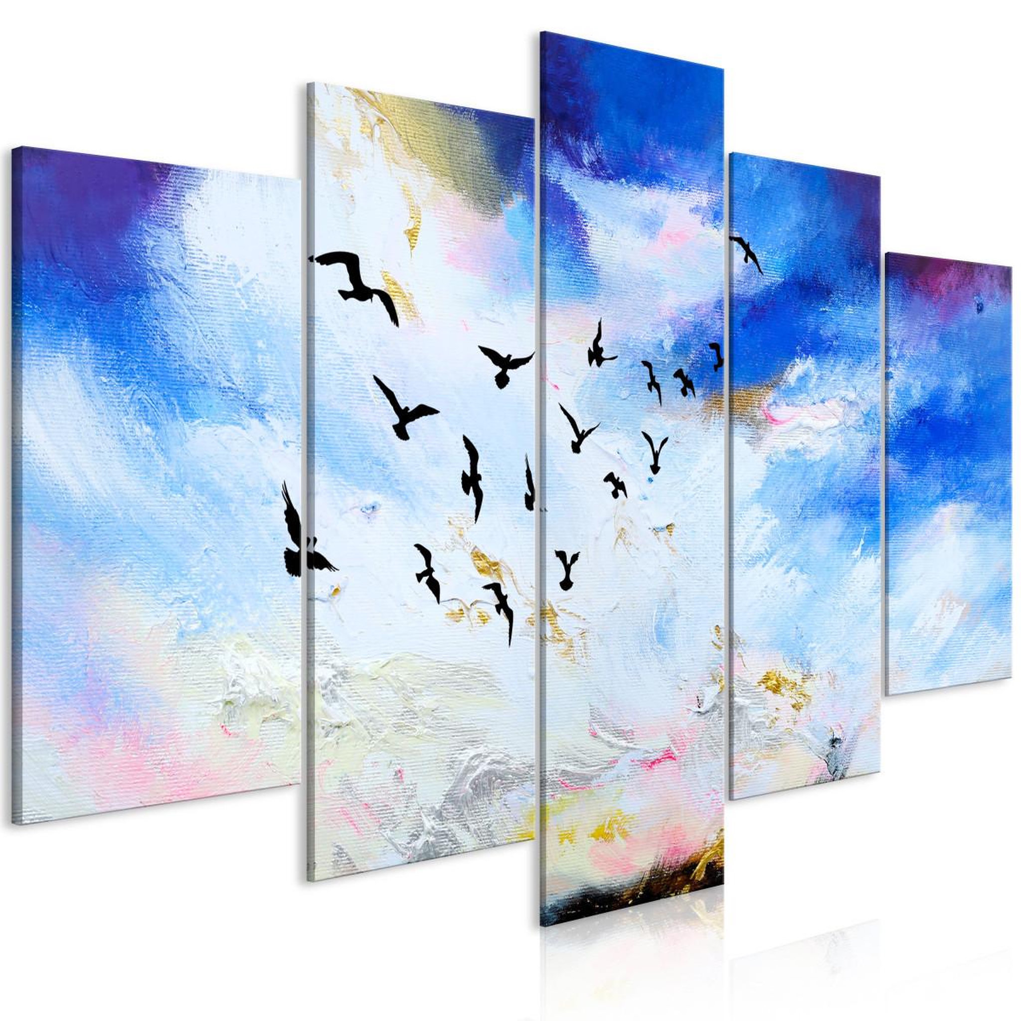 Paris Prix Tableau imprimé 5 panneaux  autumn is coming wide. Coloris disponibles : Multicolore