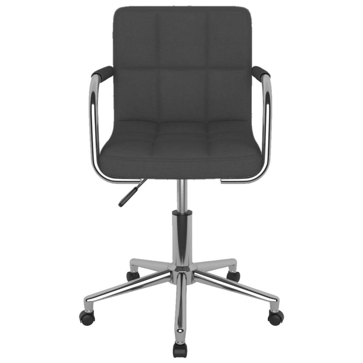 VIDAXL Chaise pivotante de salle a manger Gris fonce Tissu