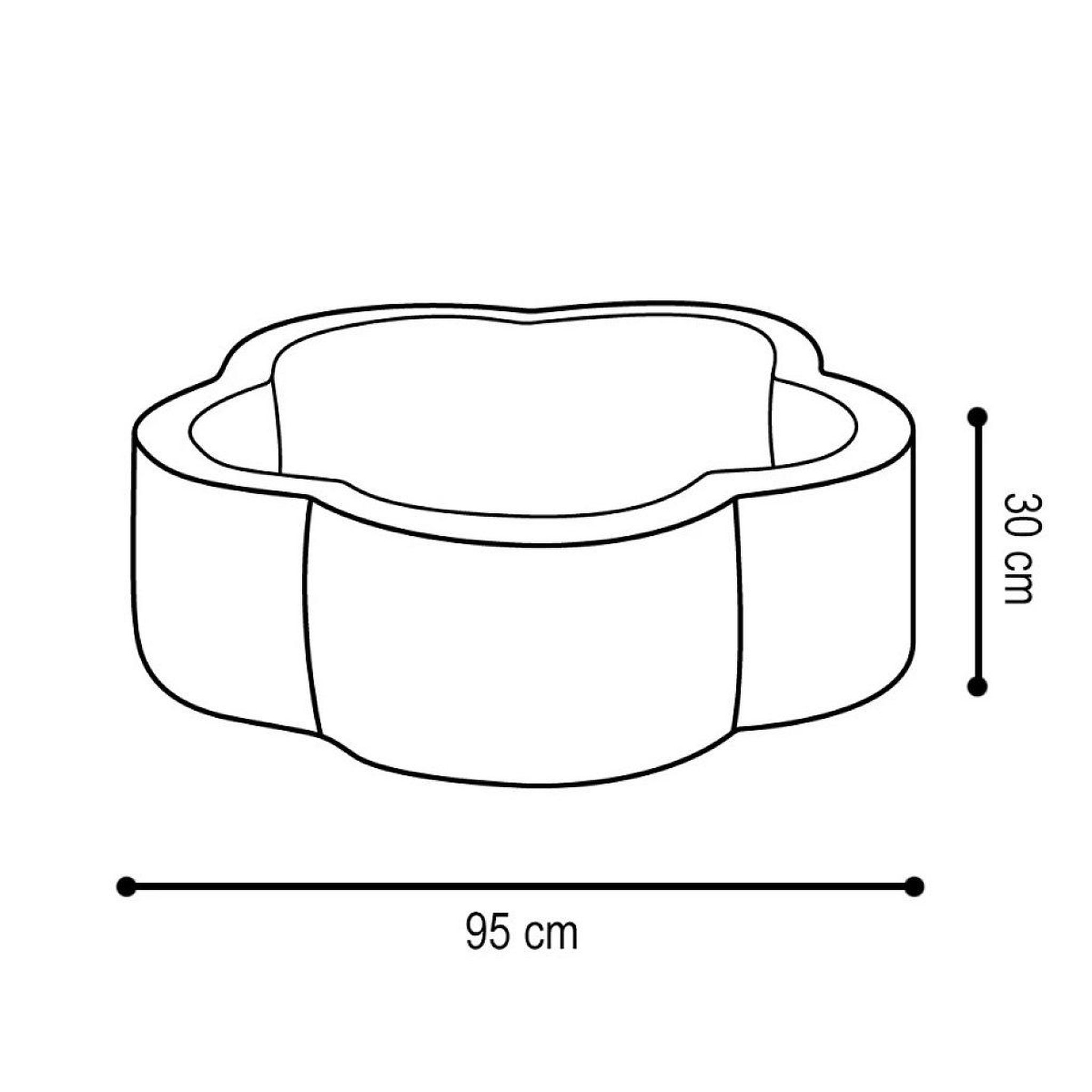 Voir la diapositive 2 : PLUSH NEST Piscine sèche 95x30 velours côtelé beige